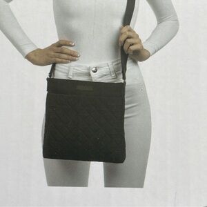 Bugatti Black Quilted‎ Crossbody Bag